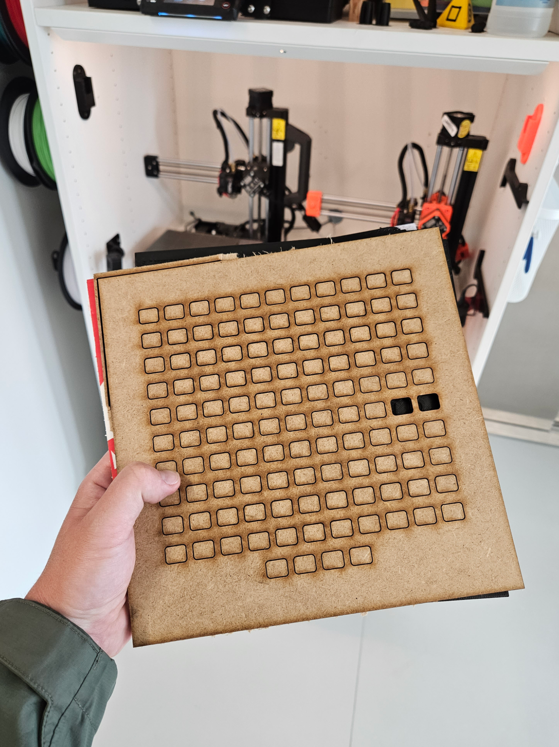 Gelaserter Grundrahmen