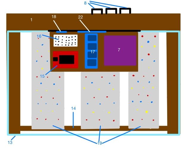 Draufsicht des Versuchsaufbaus